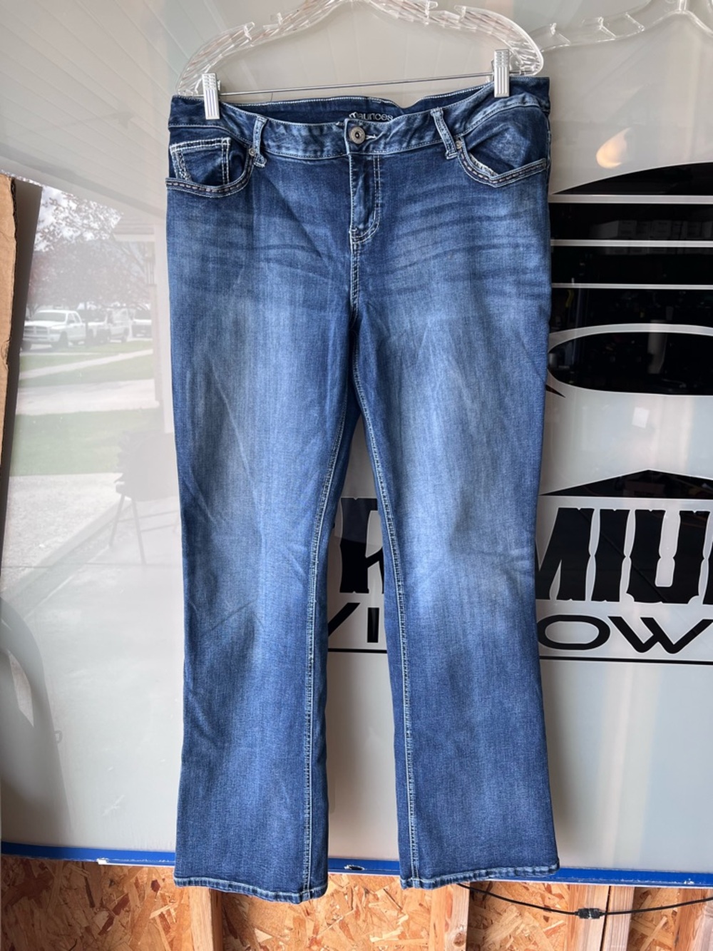 Maurices Women's Boot Cut Jeans in Medium Blue Wash